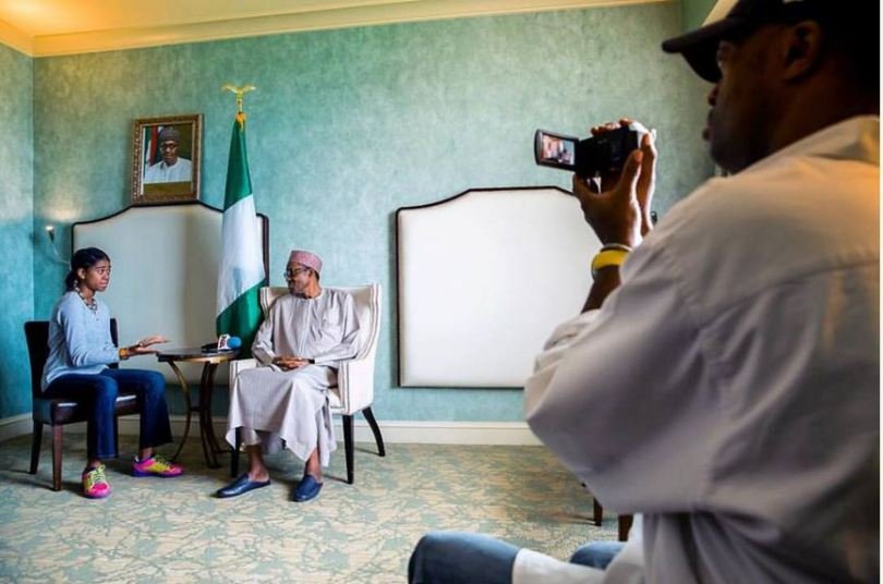 Zuriel Oduwole Interviewing President Buhari