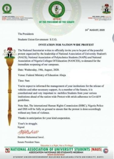 Nigerian students protest school closure