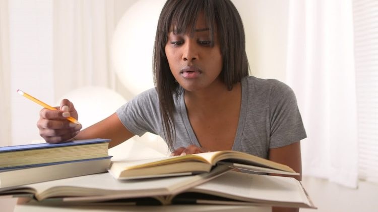 black-student-reading