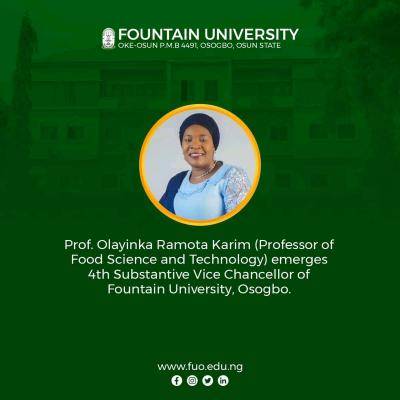 Fountain University Gets New Vice-Chancellor