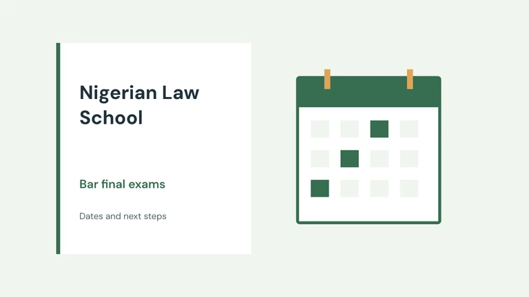 Nigerian Law School Bar Final Examination Dates 2026