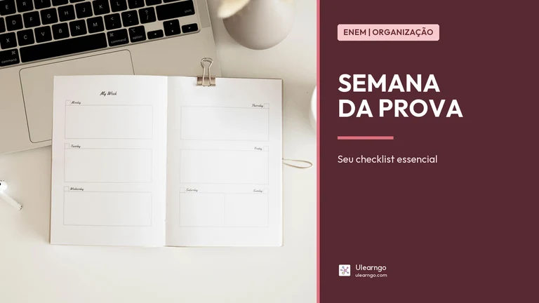 Checklist da semana da prova do ENEM