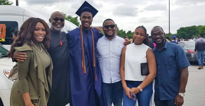 Nollywood Actor, RMD and Wife, Jumobi, Attend Son’s Graduation in US