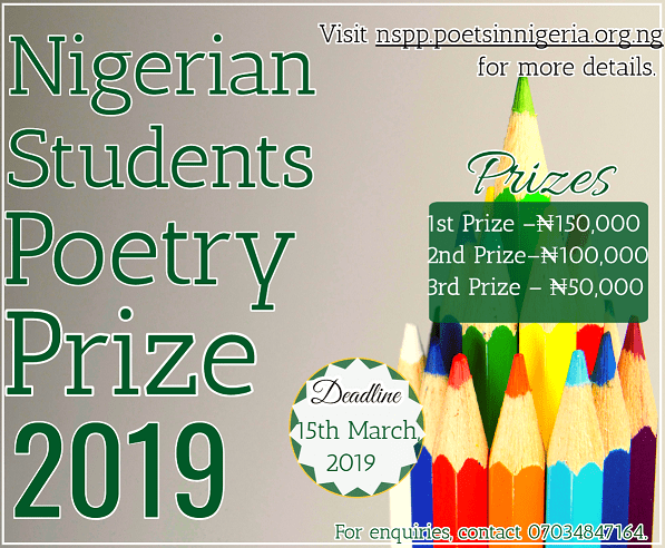 Nigerian Students Poetry Prize for Undergraduates, 2019 | ₦300,000 Prizes
