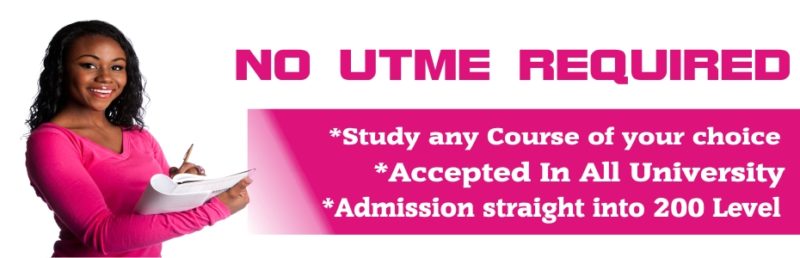 Gain 200 Level Admission to Study in Any University. NO JAMB | LOW FEES.