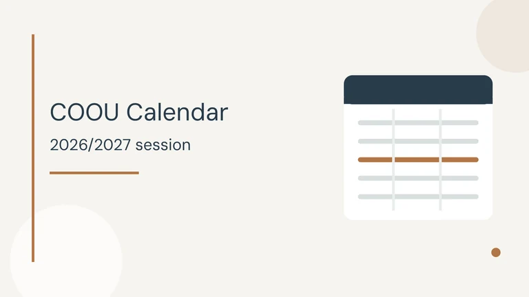 COOU Academic Calendar for 2026/2027