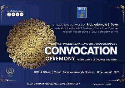 Babcock University Convocation Ceremony for Undergraduate and Postgraduate Students