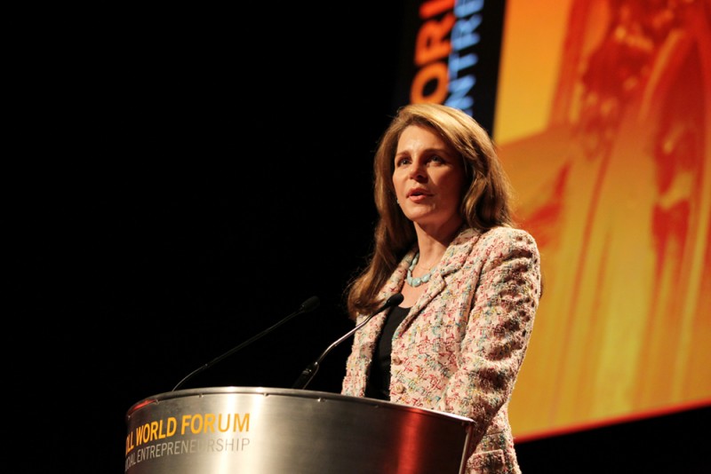Queen Noor of Jordan is the dowager queen of this constitutional monarchy and has limited political authority. Queen Noor is American by birth, but relinquished her citizenship when she married. She is a noted global advocate for Arab-Western relations. (Photo courtesy of Skoll World Forum/flickr)