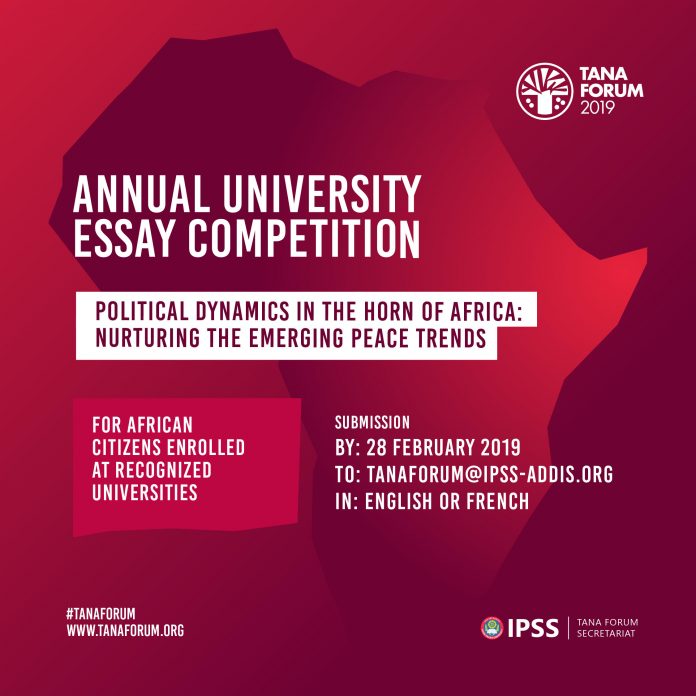 Tana Forum University Essay Competition for African Students, 2019