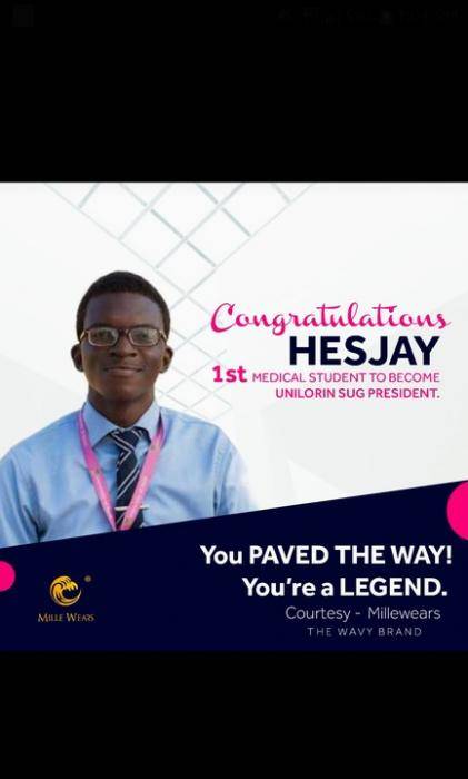 UNILORIN Celebrates Her First Ever Medical Student to Become SUG President