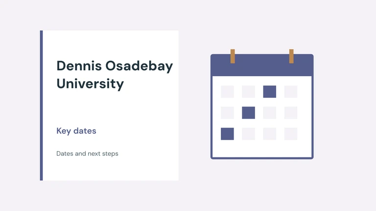 Dennis Osadebay University Calendar 2026/2027