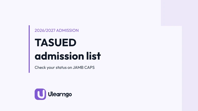 TASUED Admission List 2026/2027 on JAMB CAPS
