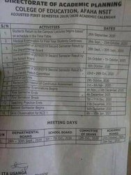 akscoe academic calendar