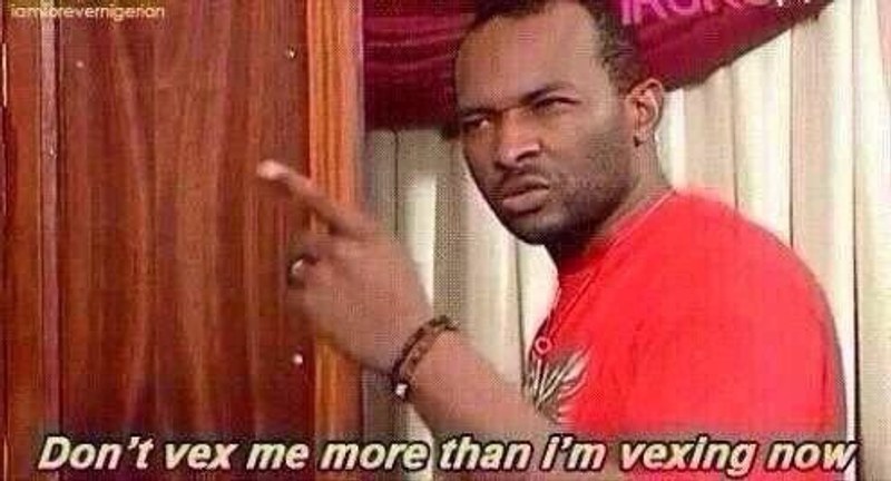 When someone jumps the long queue in Shop 10 and starts shouting 