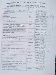coala academic calendar