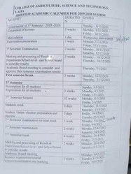 coala academic calendar