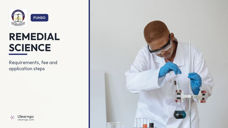 FUHSO Remedial Science Admission 2026/2027: Requirements, Fee and How to Apply