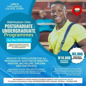 umca theological college (umcatc) admission form