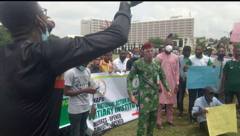 PHOTOS: Nigerian Students in Tertiary Institutions Protest, Demands Reopening of School