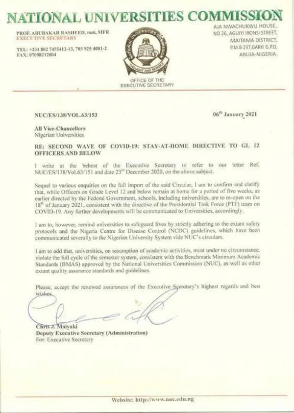 nuc okays reopening of universities