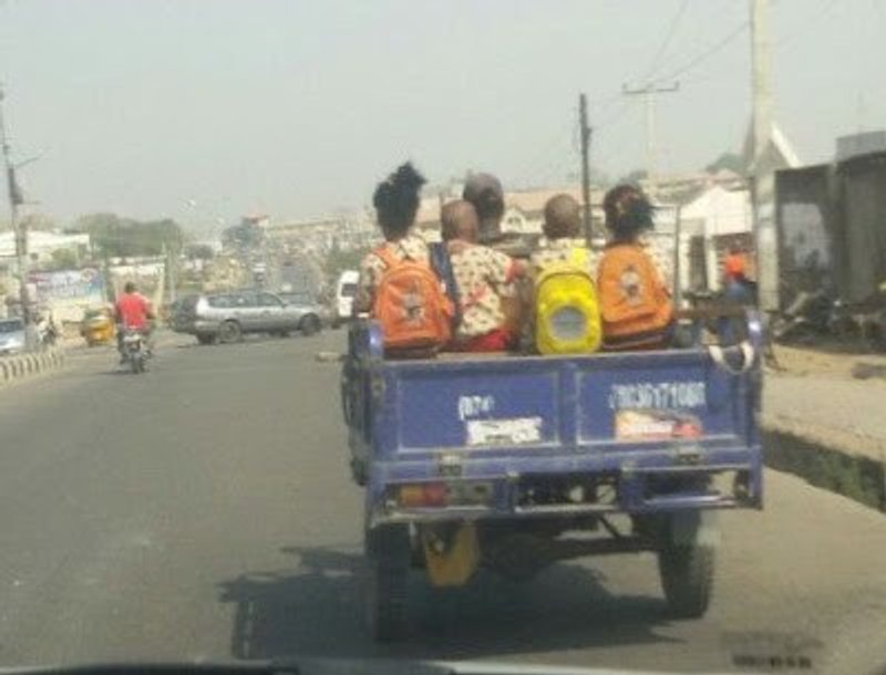 OUTRAGEOUS! SEE How Kids Were Transported to School in Lokoja