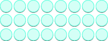 An image of 3 horizontal rows of counters, each row containing 8 counters.