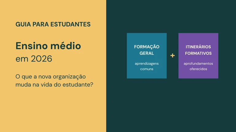 Ensino médio em 2026: o que a nova organização muda na vida do estudante?